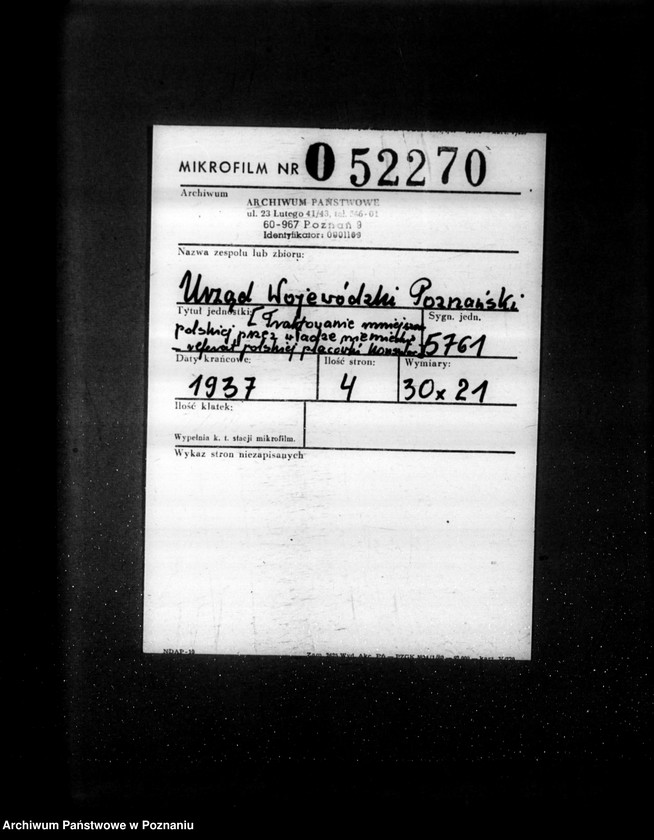 Obraz 2 z jednostki "/Potraktowanie mniejszości polskiej przez niemieckie - referat polskiej placówki konsularnej/"