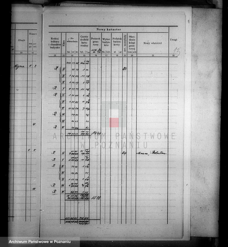 Obraz 17 z jednostki "Ostateczny rejestr pomiarowy majątku Wyrza powiatu wyrzyskiego"