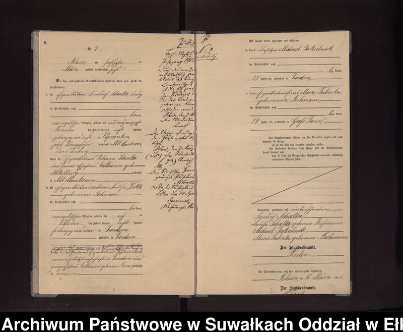 image.from.unit.number "Heirats-Neben-Register des Preussischen Standes-Amtes Rhein Kreis Lötzen"