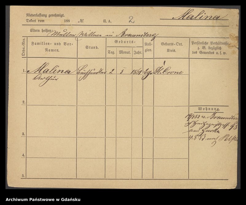 image.from.unit.number "Karty meldunkowe: Malina - Malisius"