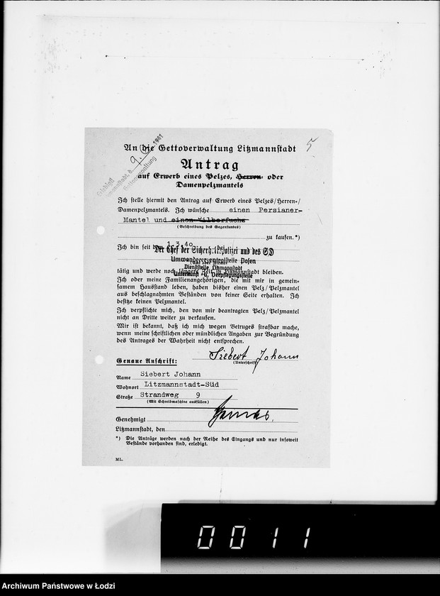 Obraz 9 z jednostki "Erledigte Rechnungen u.Pelzanträge Div.Sachen"