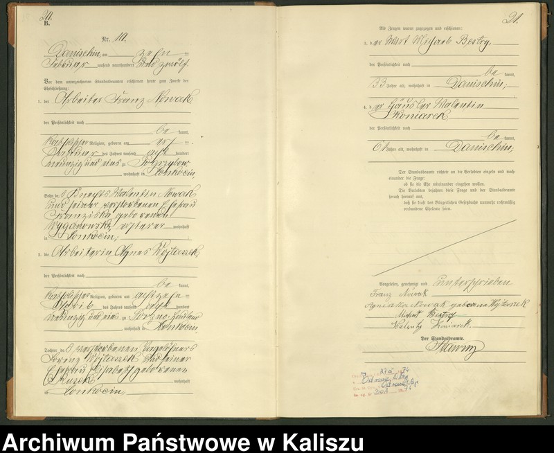 Obraz 13 z jednostki "[Księga małżeństw]"