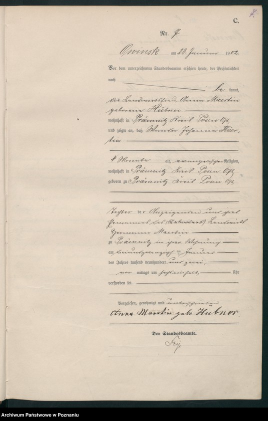 Obraz 9 z jednostki "Sterbe-Haupt-Register"