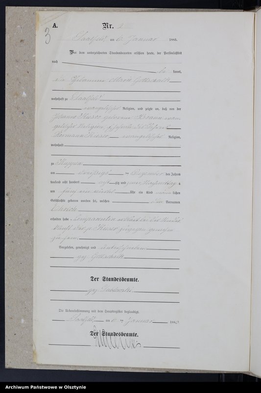 image.from.unit.number "Geburts-Neben-Register Nr 1 - 20 /Fragment księgi/"