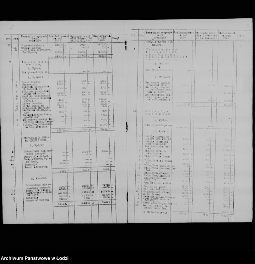 Obraz 10 z jednostki "Zamierzenia skarbowe na rok 1928"