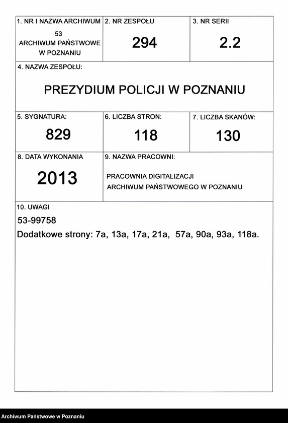 Obraz 1 z jednostki "A. betr. Johann Kosinski alias Grudowicz"