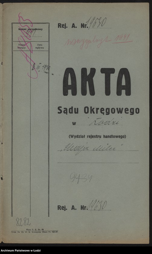 Obraz 2 z jednostki "Chaja Miler- wyrób pończoch"