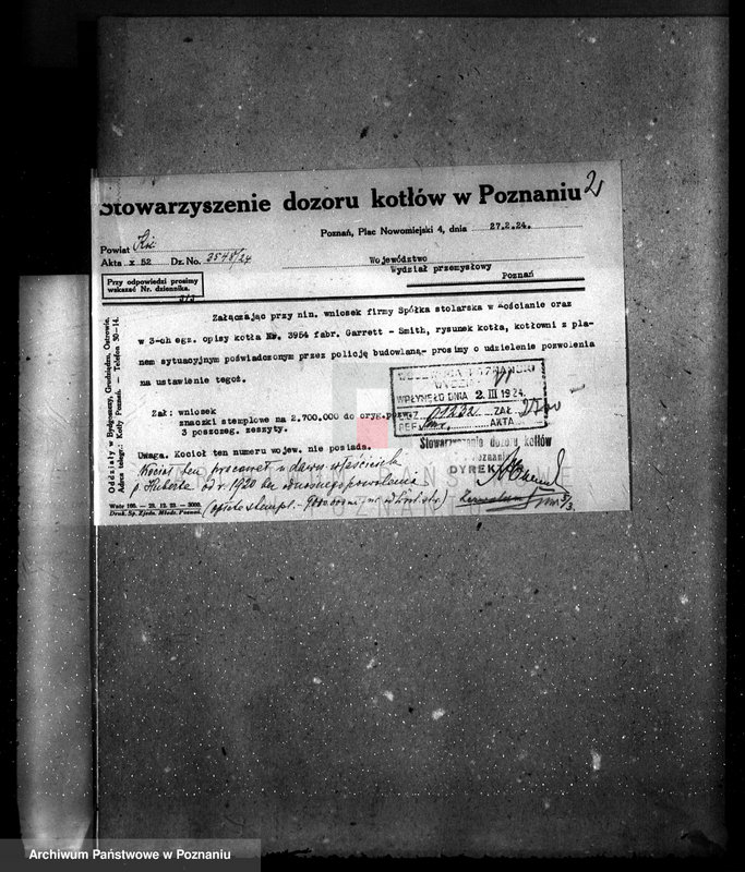 Obraz 6 z jednostki "Spółka Stolarska w Kościanie nr woj. kotła 189"