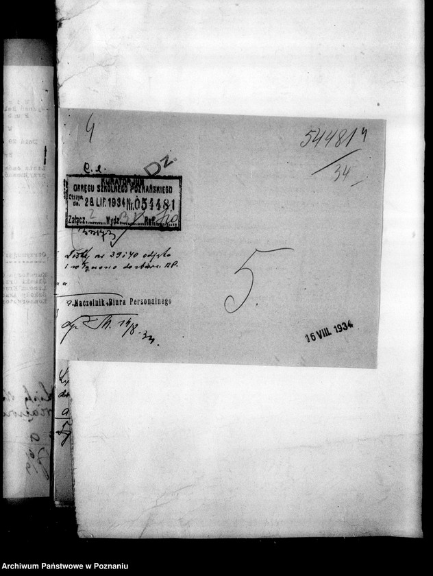 Obraz 8 z jednostki "Czarna lista - osób, których nie należy przyjmować do służby lub dopuszczać do egzaminów do szkół"