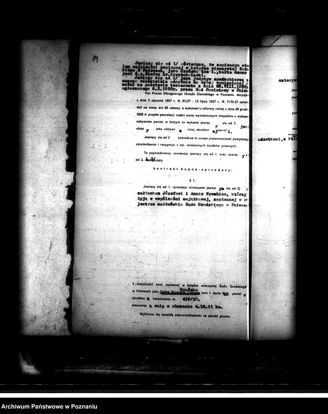 Obraz 18 z jednostki "/Kontrakty notarialne sprzedanych gruntów w drodze prywatnej parcelacji Posadowo/"