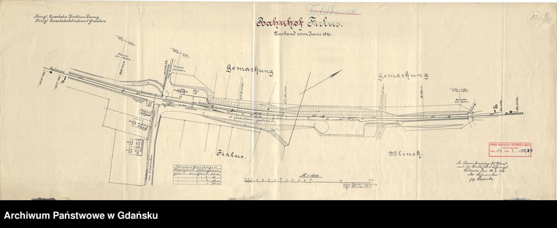 image.from.unit.number "Königl. Eisenbahn-Direktion Danzig. Königl. Eisenbahnbetriebsamt Graudenz. Bahnhof Firlus. Zustand vom Juni 1916"