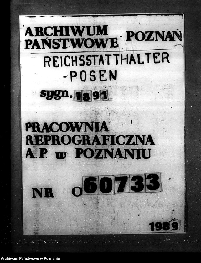Obraz 1 z jednostki "Aufgaben der Gesundheitsämter. Aktenplan in Gesundheitsämtern. Arbeitsübersicht der Gesundheitsämter. Abfertigung von Juden und Polen."