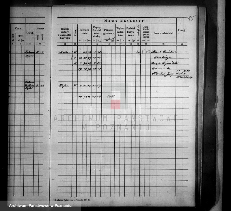 Obraz 19 z jednostki "Ostateczny rejestr pomiarowy majątku Dębowo powiatu wyrzyskiego"