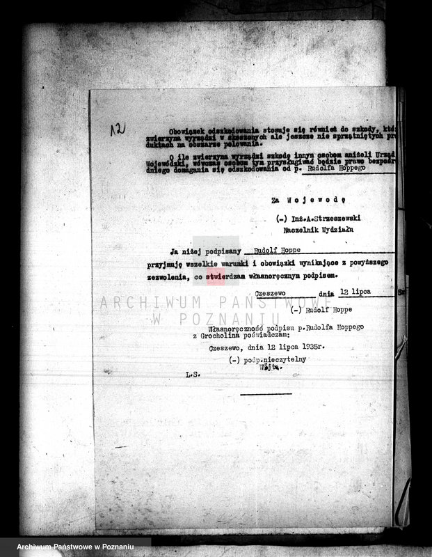 Obraz 16 z jednostki "/Majątek Grocholin prawo polowania na gruntach wykupionych/"