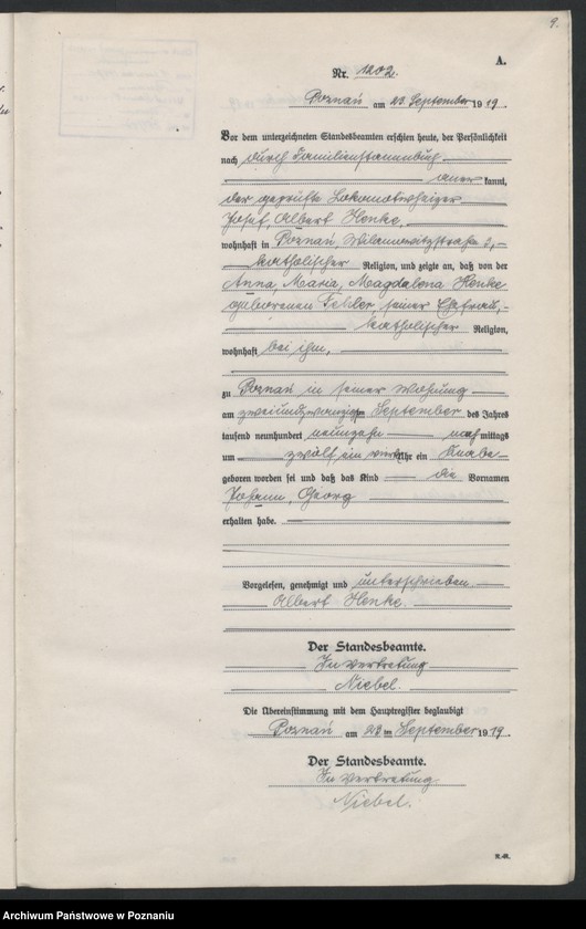 Obraz 11 z jednostki "Księga urodzeń odpis tom IV [Rejestr poboczny urodzeń]"