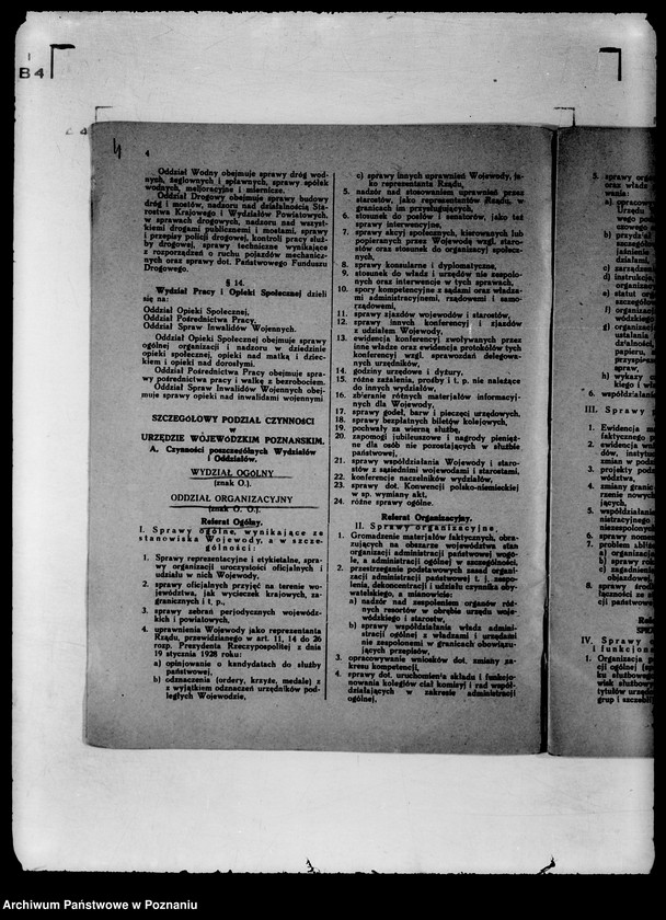 Obraz 7 z jednostki "Statut organizacyjny Urzędu Wojewódzkiego Poznańskiego z 1931 z późniejszymi poprawkami"