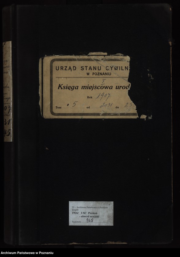 Obraz 2 z jednostki "Księga miejscowa urodzeń tom V [Rejestr główny urodzeń]"