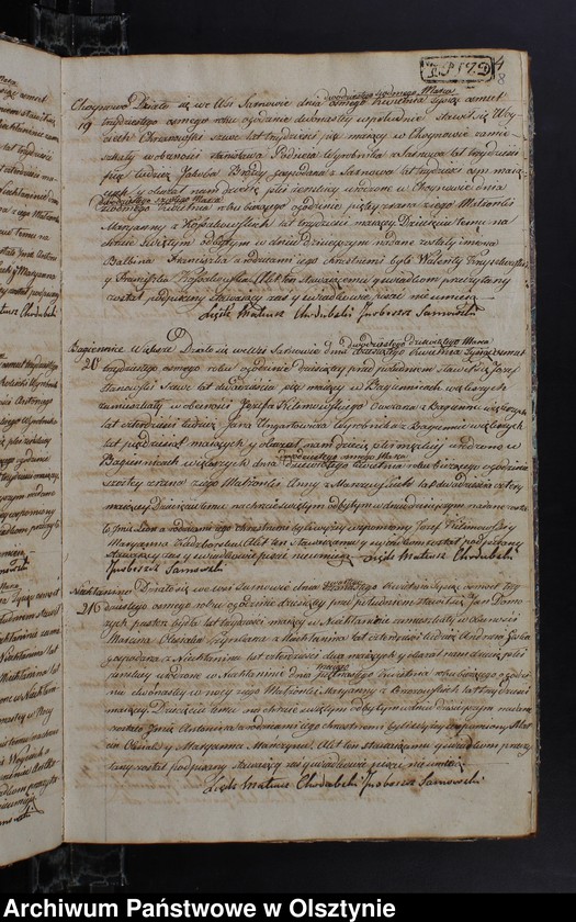 image.from.unit.number "Duplikat Urodzonych Zaslubionych Zmarłych w parafii Sarnowskiey z roku 1838"