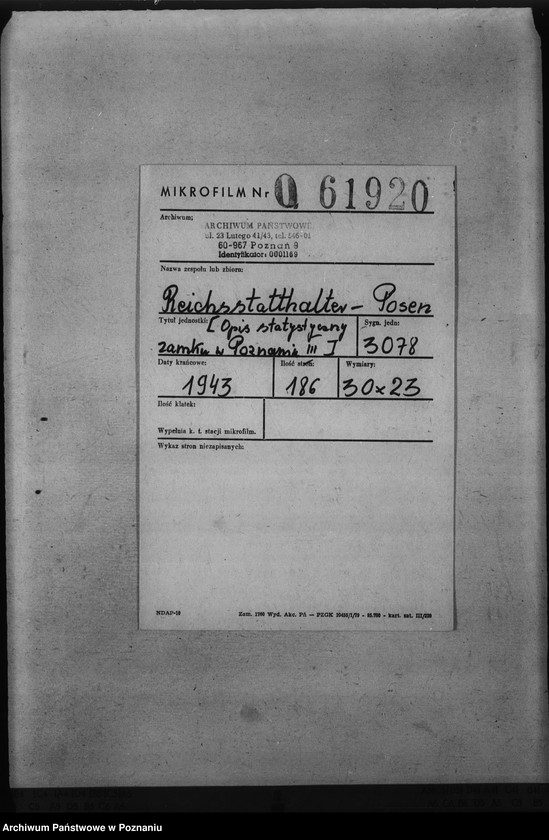 Obraz 2 z jednostki "Opis statyczny zamku w Poznaniu - III"