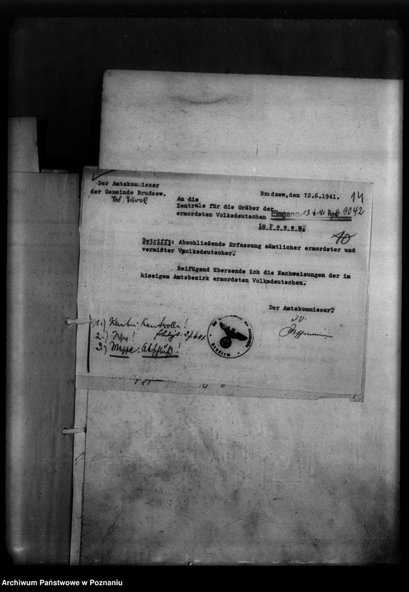 Obraz 18 z jednostki "Kreis Turek. Korespondencja w sprawie miejscowych Niemców, którzy zginęli w 1939 roku"