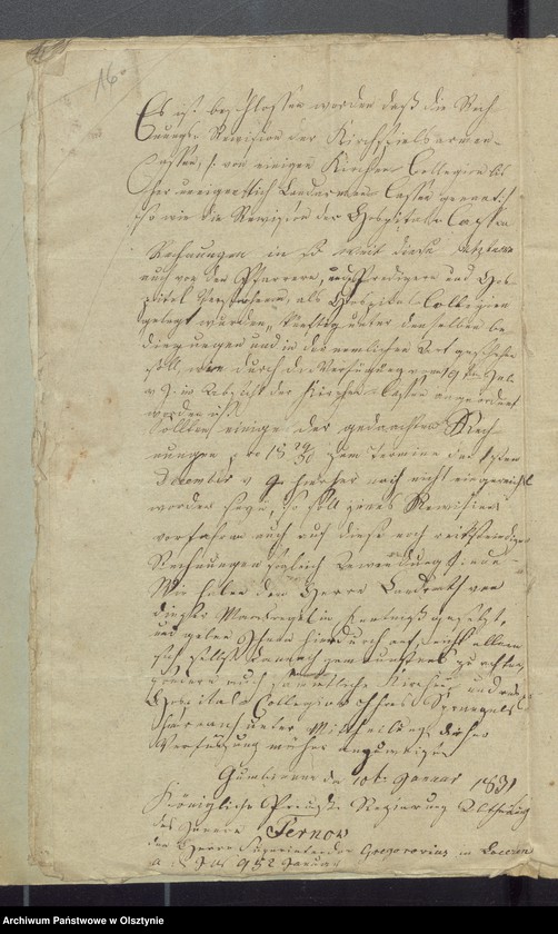 image.from.unit.number "Nachweisung von dem Hospital und der Kirche Armen Casse bey der Königliche Kirche Widminnen"