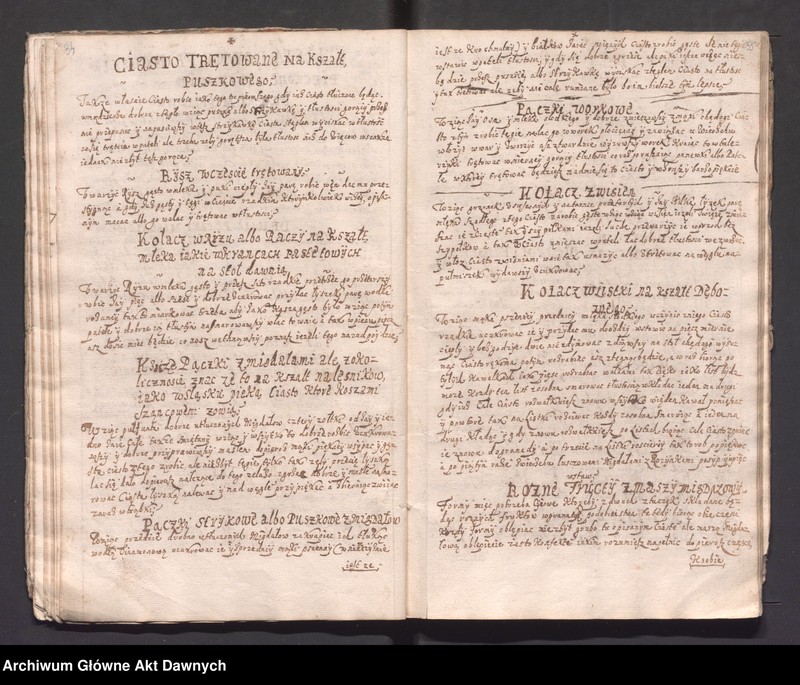 image.from.unit.number "„Moda bardzo dobra smażenia różnych konfektów i innych słodkości, a także przyrządzania wszelakich potraw, pieczenia chleba i inne sekreta gospodarskie i kuchenne” (brak karty tytułowej, wycięta w celu zatarcia proweniencji)."