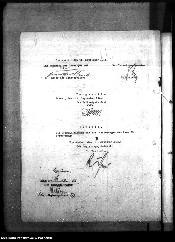 Obraz 16 z jednostki "Neubau. Schutzpolizeikaserne Posen"