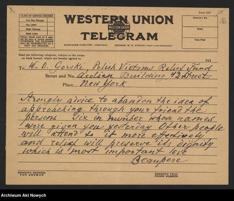image.from.unit.number "Ignacy i Helena Paderewscy. Korespondencja; L.22"