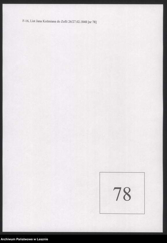 Obraz 1 z jednostki "List Jana Koźmiana do Zofii Chłapowskiej"