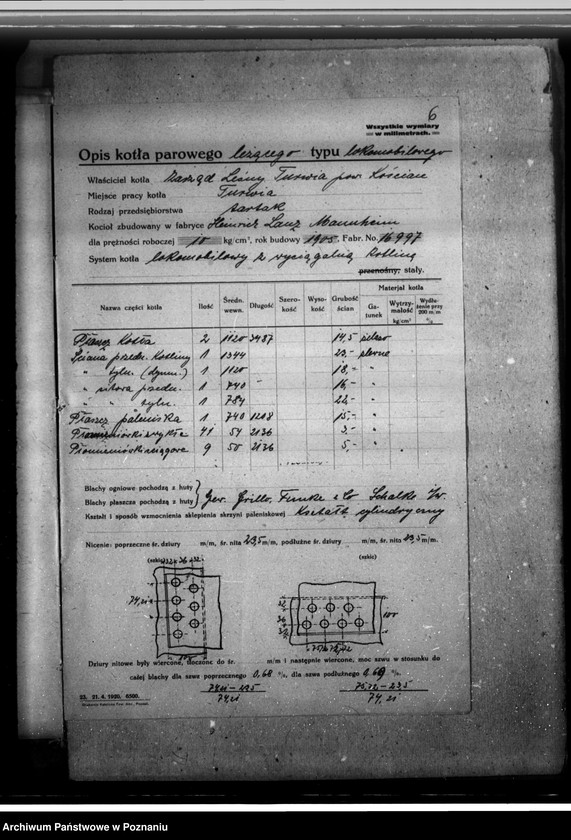 Obraz 10 z jednostki "Tartak Zarządu Leśnego w Turwi, pow. kościański, nr woj. kotła 166"