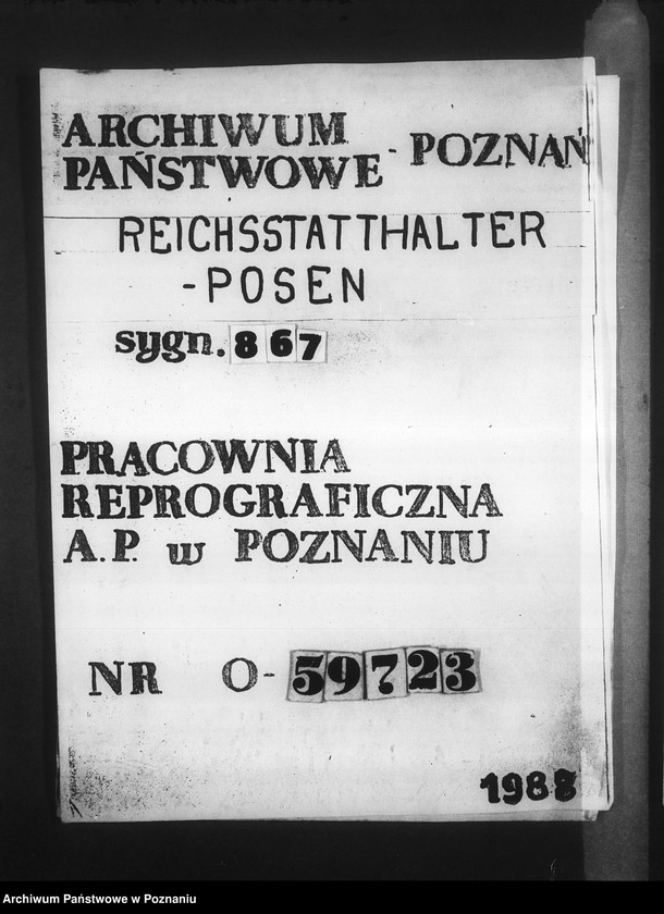 Obraz 1 z jednostki "Zuständigkeitsbereiche der Behörden im Reihsgau Wartheland"