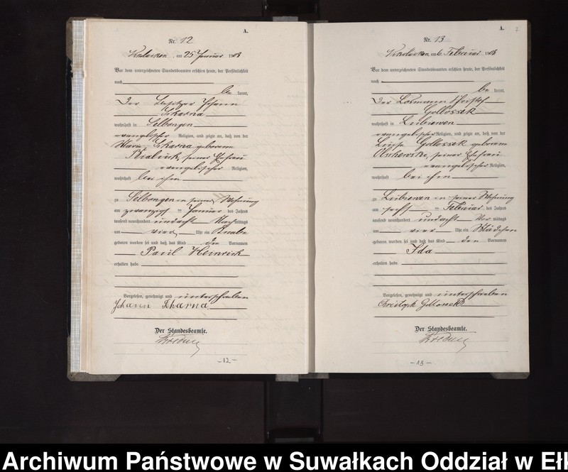 image.from.unit.number "Geburts-Haupt-Register des Königlichen Preussischen Standes-Amtes Nikolaiken Kreis Sensburg"