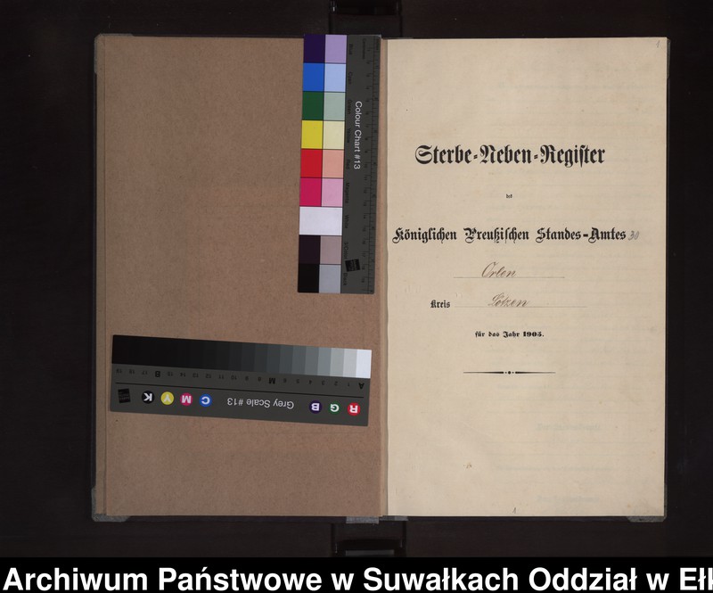 image.from.unit.number "Sterbe-Neben-Register des Königlichen Preussischen Standes-Amtes Orlen Kreis Lötzen"