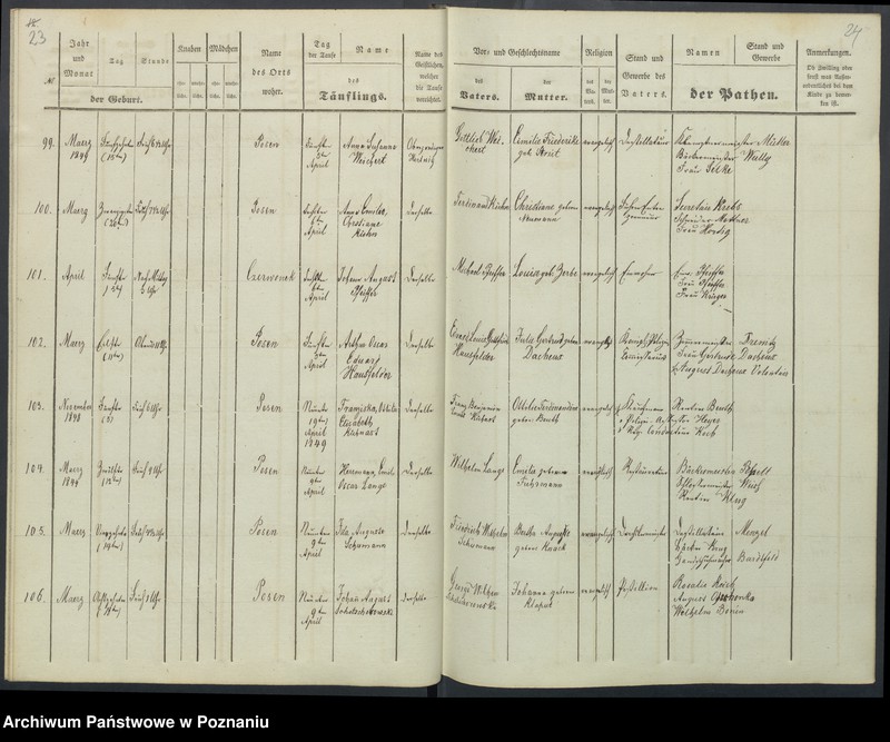 Obraz 15 z jednostki "[Akta urodzeń i chrztów, zapowiedzi i ślubów, zgonów i pogrzebów]"