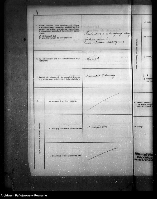 Obraz 9 z jednostki "Projekt urządzania odlewni /kopulakowej/ żelaza przy ul. Głównej 32 St. Ulatowskiego"