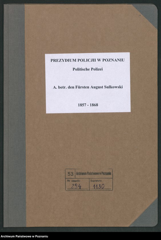 Obraz 2 z jednostki "A. betr. den Fürsten August Sulkowski"