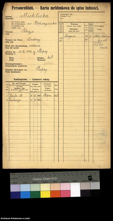Obraz 3 z jednostki "[Spis ludności Łodzi] Michlicka - Mielczan"