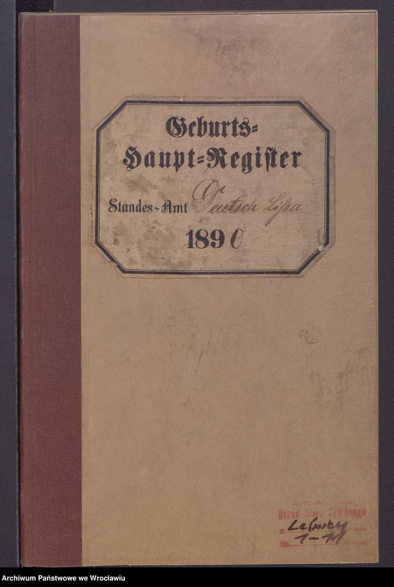 image.from.unit.number "Księga urodzeń Leśnica (Deutsch Lissa) 1890"
