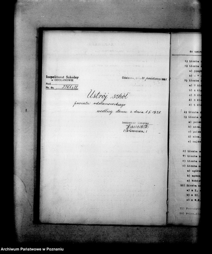 Obraz 5 z jednostki "Ustrój szkół powiatu odolanowskiego"