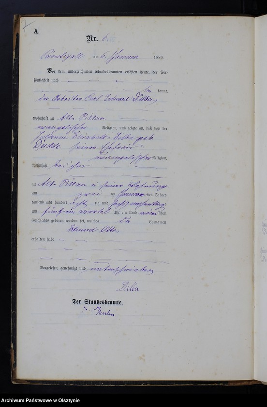 image.from.unit.number "Geburts-Haupt-Register Nr 1 - 154"