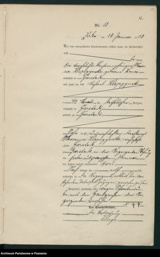 Obraz 16 z jednostki "Sterbe-Haupt-Register"