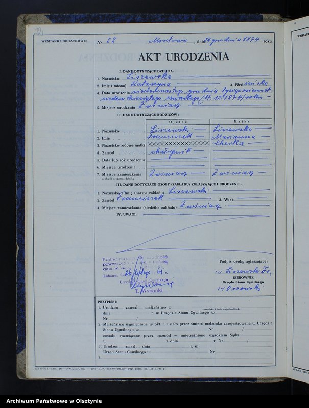 image.from.team "Urząd Stanu Cywilnego w Zwiniarzu pow. nowomiejski"