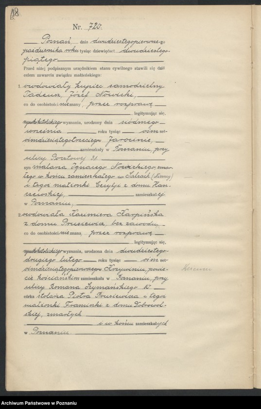 image.from.unit.number "Księga miejscowa małżeństw tom IV [Rejestr główny małżeństw]"