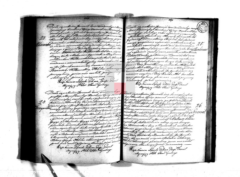 image.from.unit.number "Duplikat Urodzonych, Zaślubionych i Zmarłych Parafii Przerośl za rok 1866"