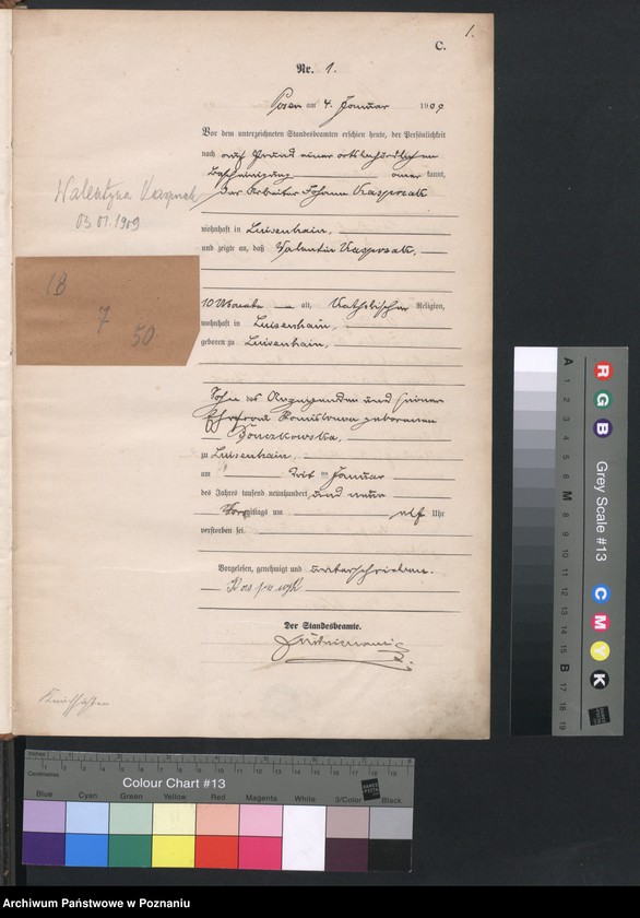 Obraz 3 z jednostki "Księga miejscowa zgonów [Rejestr główny zgonów]"