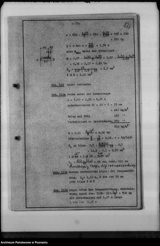 Obraz 16 z jednostki "Stadtische Berechnung. Dienstwohngebäude des Reichsstatthalters Posen"