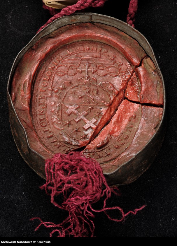 image.from.unit.number "Hipolit Aldobrandini, kardynał prezbiter tytułu św. Pankracego, nuncjusz papieża Sykstusa V na Królestwo Polskie, za zezwoleniem Stolicy Apostolskiej zatwierdza statuty,"