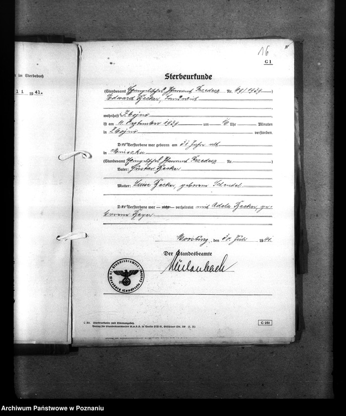 Obraz 20 z jednostki "Spisy miejscowych Niemców, którzy zginęli w 1939 roku. Kreis Leslau (Włocławek)"