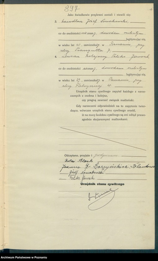 Obraz 13 z jednostki "Księga miejscowa małżeństw tom IV [Rejestr główny małżeństw]"