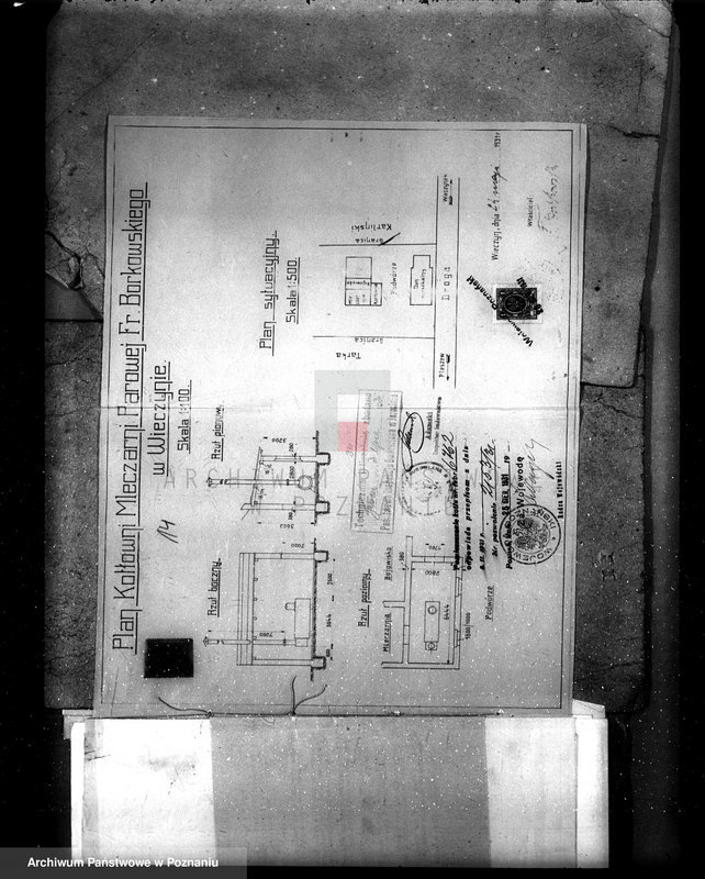 Obraz 19 z jednostki "Mleczarnia w Wieczynie pow. jarociński własność Fr. Borkowski nr fabr kotła 6762, nr woj. kotła 1925"